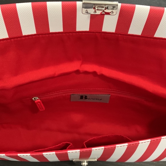 Browns red and white striped clutch - Picture 6 of 11